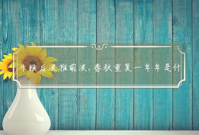 牛猴后浪推前浪,春秋重复一年年是什么生肖，最佳解析落实